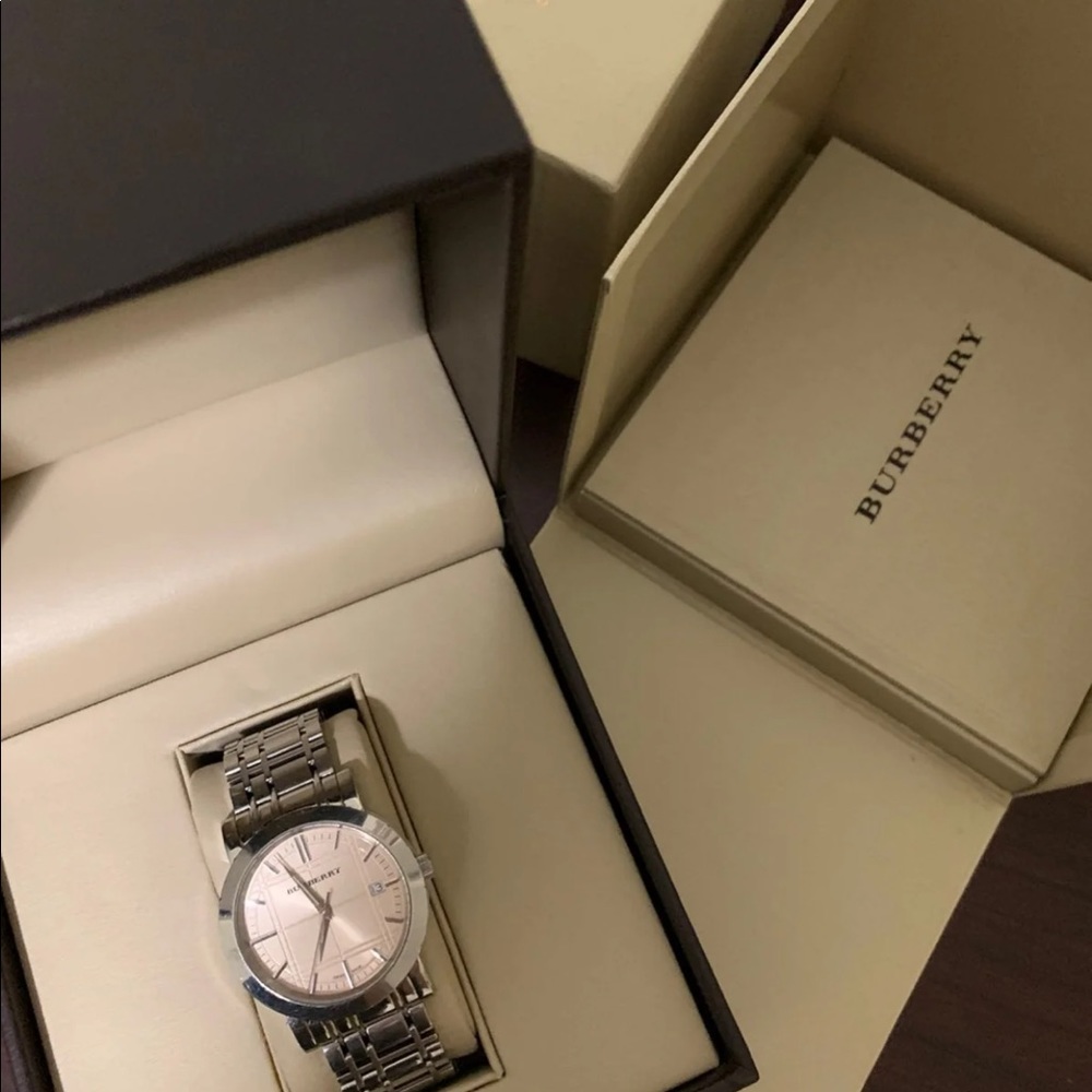 Burberry stainless steel watch for men